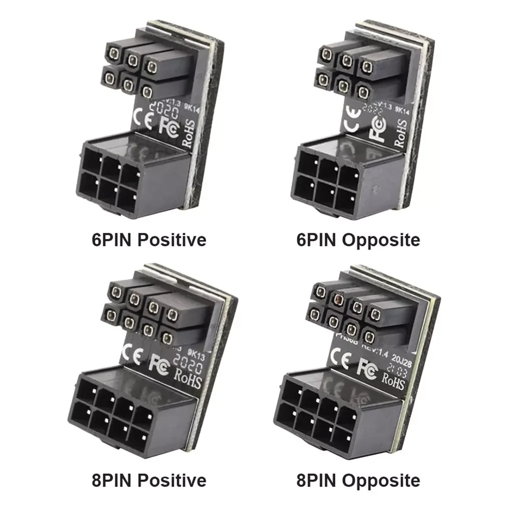 Graphics Power Steering Connector VGA PSU Adapter Elbow GPU Power Steering Connector PCIE 6pin 8pin 180 Degree Rotation
Graphics Power Steering Connector VGA PSU Adapter Elbow GPU Power Steering Connector PCIE 6pin 8pin 180 Degree Rotation