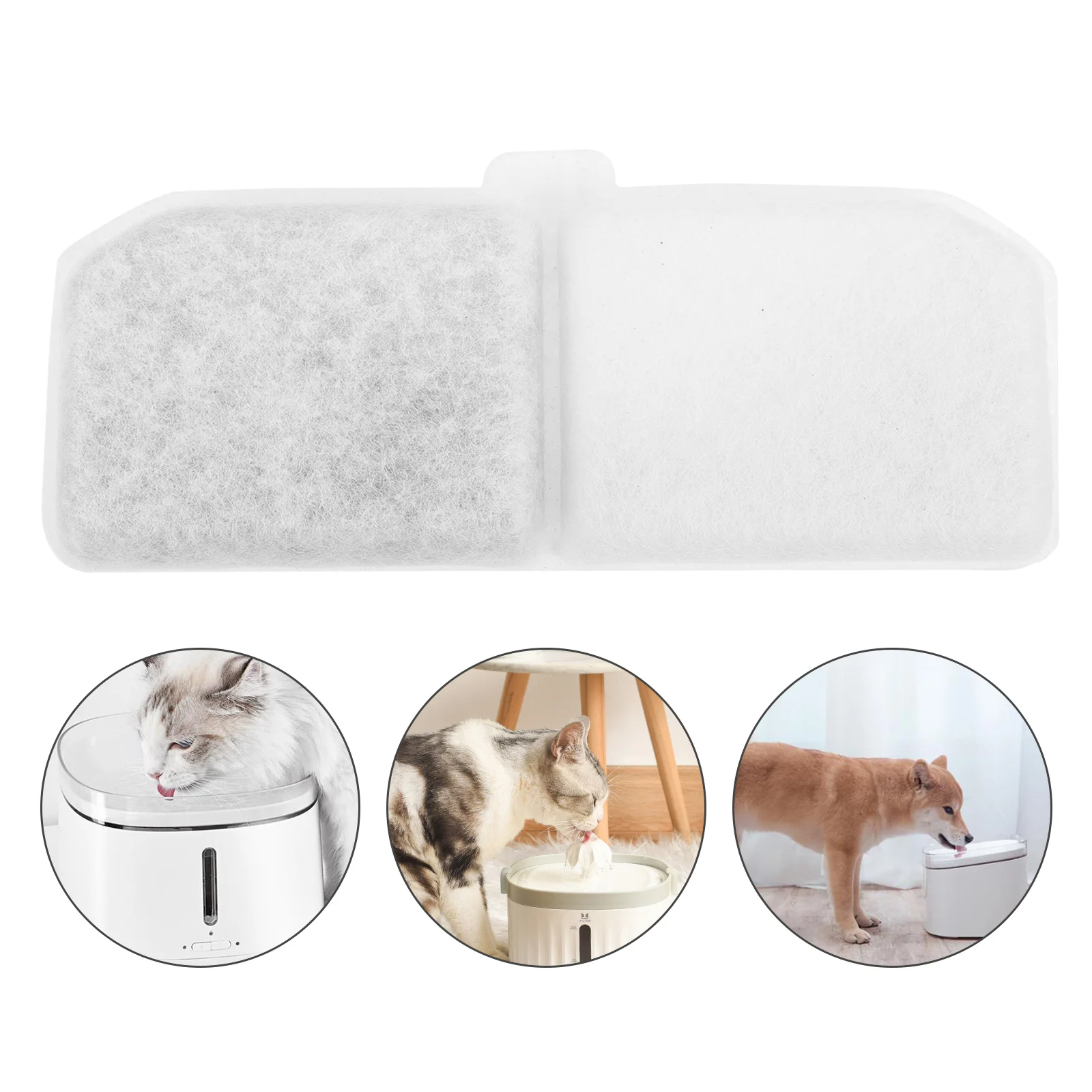 

Filter Fountain Water Cat Pet Replacement Filters Dog Dispenser Cleaning Carbon Sponge Activated Feeder Bowl Charcoal Cats