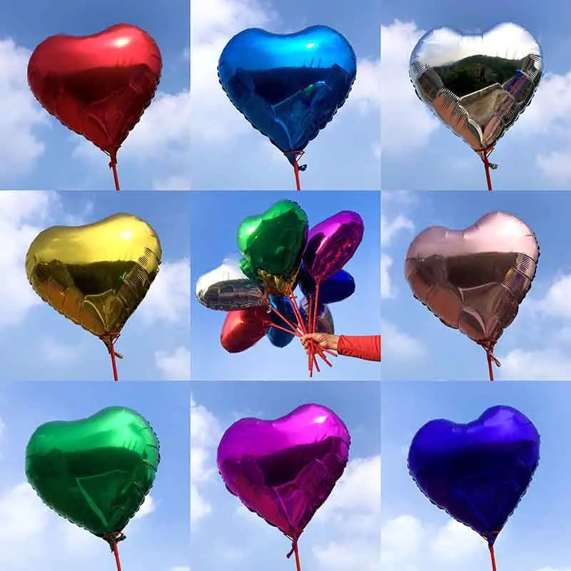 10 Pcs 18inch Heart Shape Foil Birthday Party Wedding Decoration Balloon Supplies Proposal Romantic Balloons Deliver Inflator
10 Pcs 18inch Heart Shape Foil Birthday Party Wedding Decoration Balloon Supplies Proposal Romantic Balloons Deliver Inflator