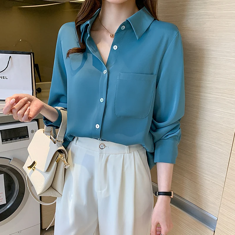 Summer Top Autumn New Women's Blouse Polo Shirt Long Sleeve Splicing Solid Color Chiffon Casual Fashion Loose Houthion
Summer Top Autumn New Women's Blouse Polo Shirt Long Sleeve Splicing Solid Color Chiffon Casual Fashion Loose Houthion