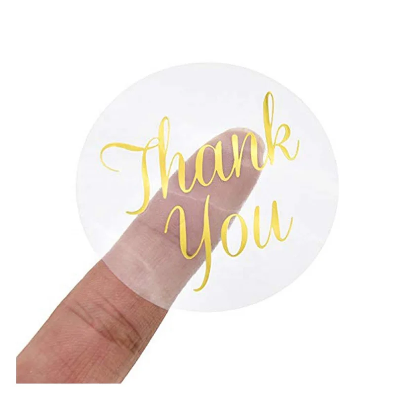 Custom logo printing roll transparent self adhesive labels clear gold foil round thank you stickers for gift box mailer bag
Custom logo printing roll transparent self adhesive labels clear gold foil round thank you stickers for gift box mailer bag