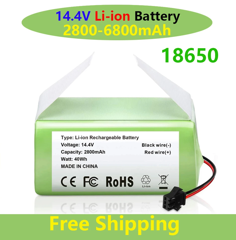2023 New 14.4V 6800mAh Li-ion Battery for Conga 990 1090 Tesvor X500 Ecovacs Deebot N79 N79S DN622 Eufy RoboVac11 11S RoboVac 30
2023 New 14.4V 6800mAh Li-ion Battery for Conga 990 1090 Tesvor X500 Ecovacs Deebot N79 N79S DN622 Eufy RoboVac11 11S RoboVac 30