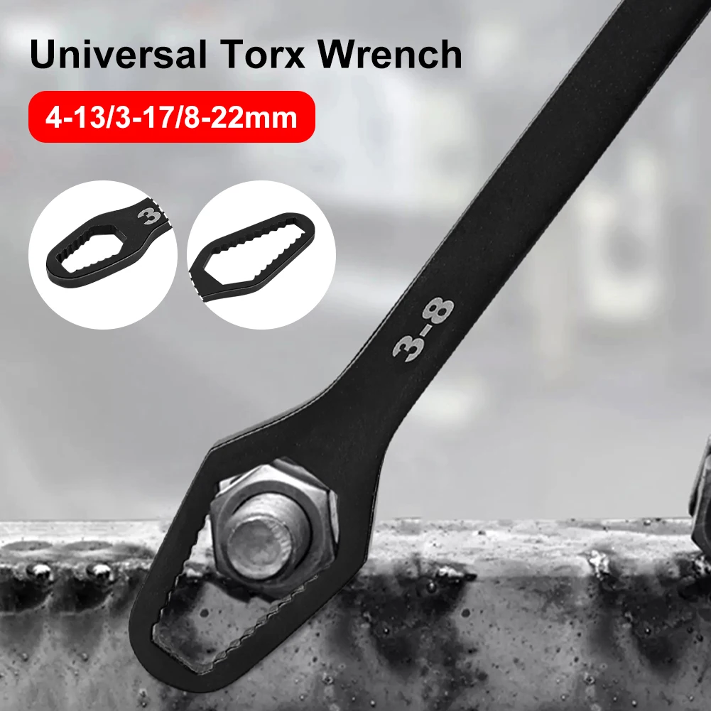 New 8-22mm Universal Torx Wrench Self-tightening Adjustable Glasses Wrench Board Double-head Torx Spanner Hand Tools for Factory
New 8-22mm Universal Torx Wrench Self-tightening Adjustable Glasses Wrench Board Double-head Torx Spanner Hand Tools for Factory