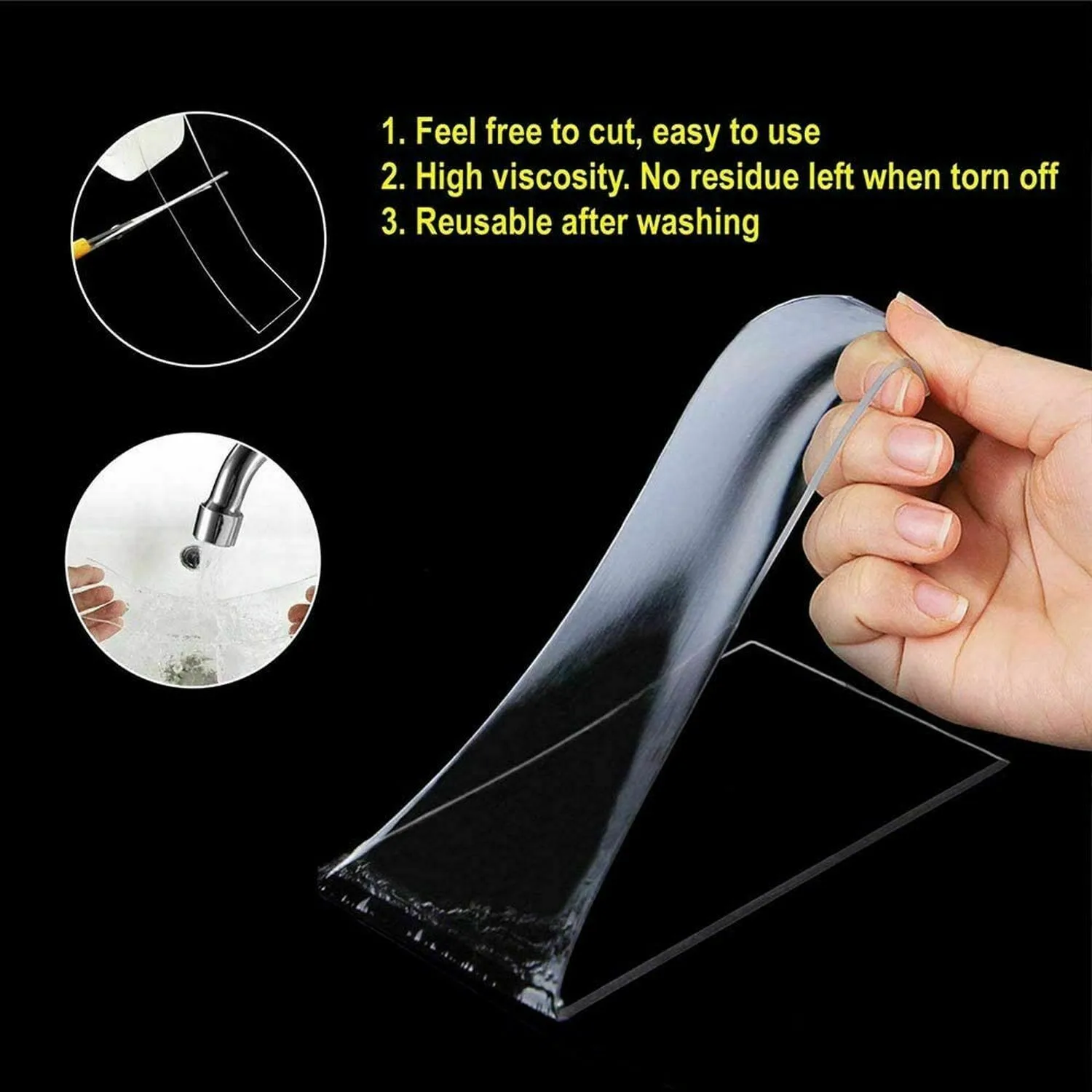 2pcs 1M Nano Tape Double Sided Tape Transparent Reusable Waterproof Adhesive Tapes Cleanable Kitchen Bathroom Supplies Tapes
2pcs 1M Nano Tape Double Sided Tape Transparent Reusable Waterproof Adhesive Tapes Cleanable Kitchen Bathroom Supplies Tapes