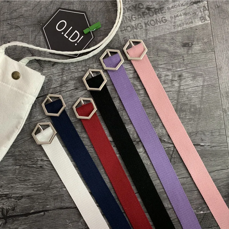 New Canvas Belt for Women Hexagonal Buckle Pin Buckle Jeans Black Belt Chic Luxury Brand Ladies Vintage Strap Female Waistband
New Canvas Belt for Women Hexagonal Buckle Pin Buckle Jeans Black Belt Chic Luxury Brand Ladies Vintage Strap Female Waistband