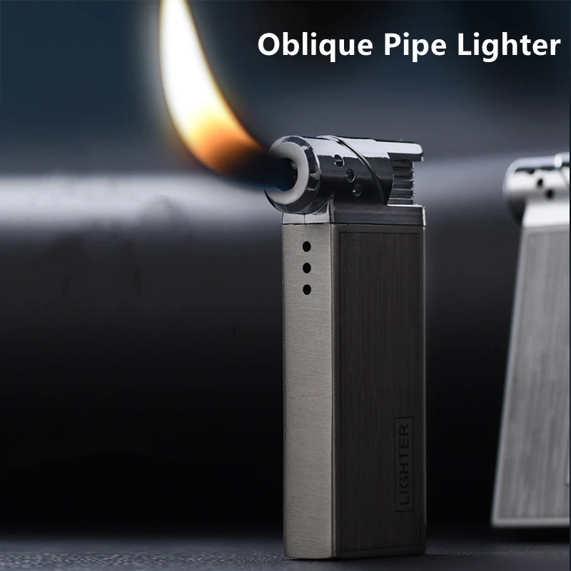 New Oblique Fire Tobacco Pipe Gas Lighter Metal Windproof Cigarette Butane Lighter Smoking Accessories Men Gadgets Promotion
New Oblique Fire Tobacco Pipe Gas Lighter Metal Windproof Cigarette Butane Lighter Smoking Accessories Men Gadgets Promotion