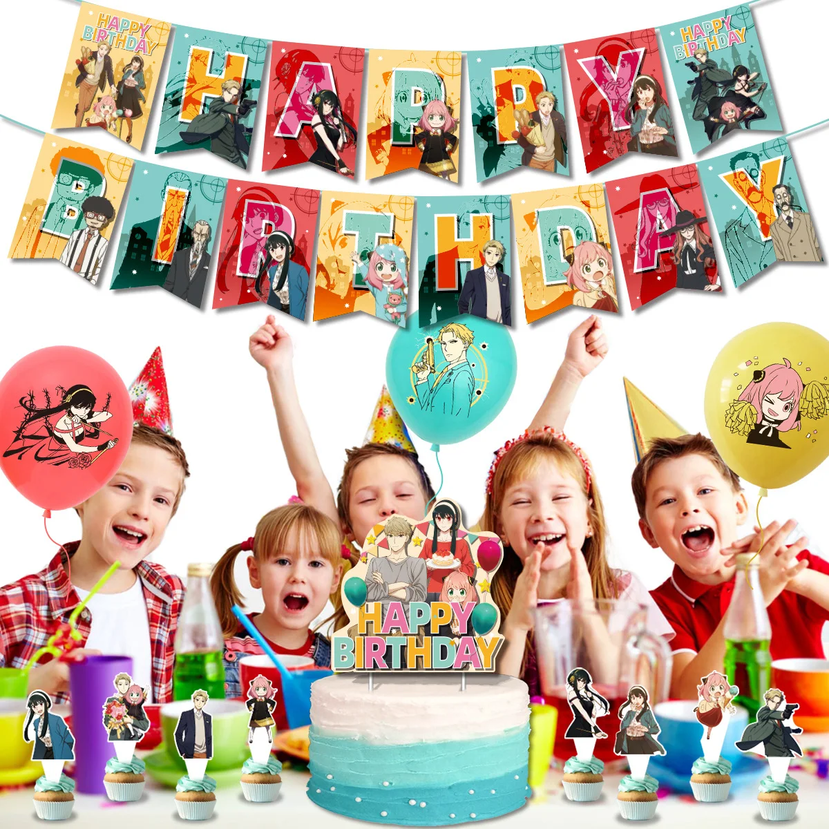 Spy X Family Birthday Decoration Foil Balloon Disposable Tableware Set Anya Yor Forger Twilight For Kids Birthday Party Supplies
Spy X Family Birthday Decoration Foil Balloon Disposable Tableware Set Anya Yor Forger Twilight For Kids Birthday Party Supplies