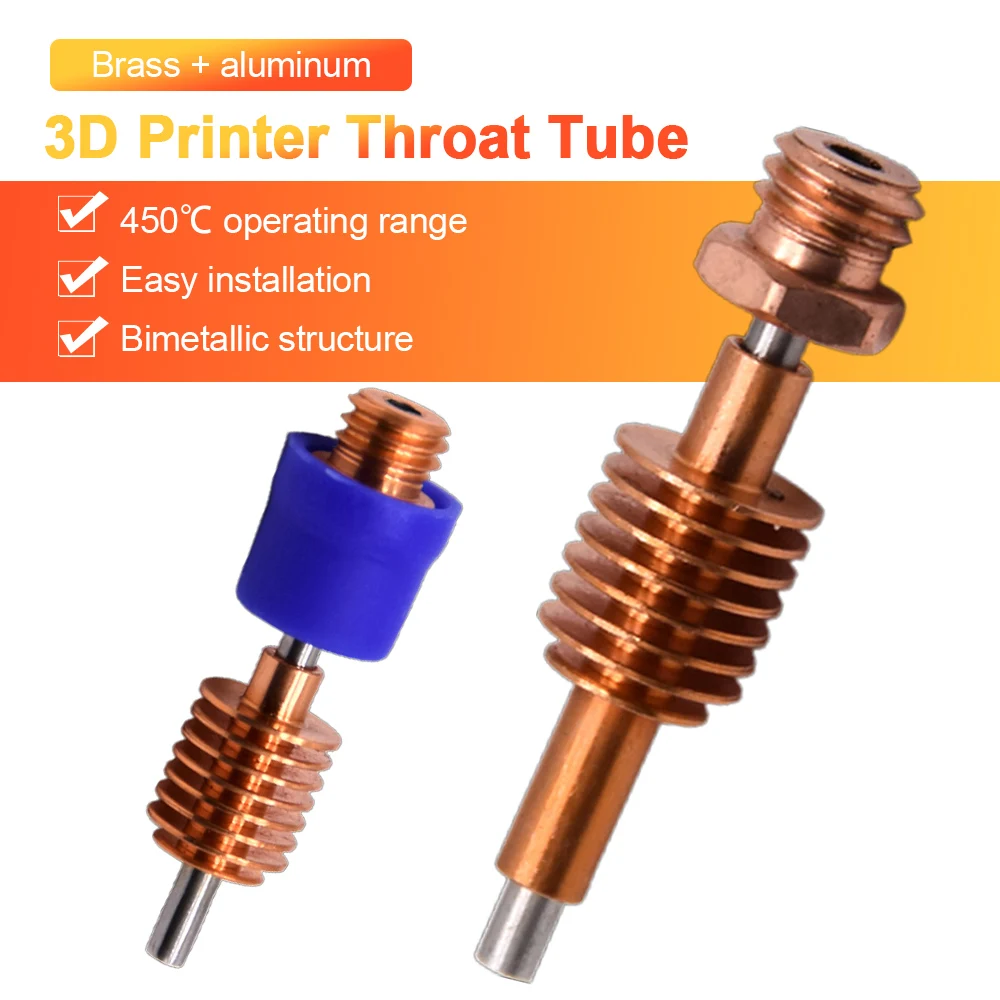 3D Printer Throat Tube Red Lizard Aluminum Copper Hot End Standard Flow/High Flow Pipe for Extruder 3D Printer Accessories
3D Printer Throat Tube Red Lizard Aluminum Copper Hot End Standard Flow/High Flow Pipe for Extruder 3D Printer Accessories