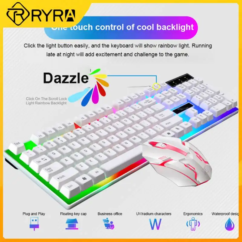 Проводная USB Механическая RGB клавиатура RYRA с подсветкой, Водонепроницаемая клавиатура для ПК, Офисная игровая проводная мышь, набор клавиат...
Проводная USB Механическая RGB клавиатура RYRA с подсветкой, Водонепроницаемая клавиатура для ПК, Офисная игровая проводная мышь, набор клавиат...