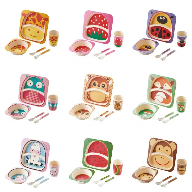 5Pcs Bamboo Kids Dinnerware Set,Children Dishes,Food Plate Bowl Cup Spoon Fork Set Dishware,Cartoon Tableware,Healthy,BPA Free
5Pcs Bamboo Kids Dinnerware Set,Children Dishes,Food Plate Bowl Cup Spoon Fork Set Dishware,Cartoon Tableware,Healthy,BPA Free