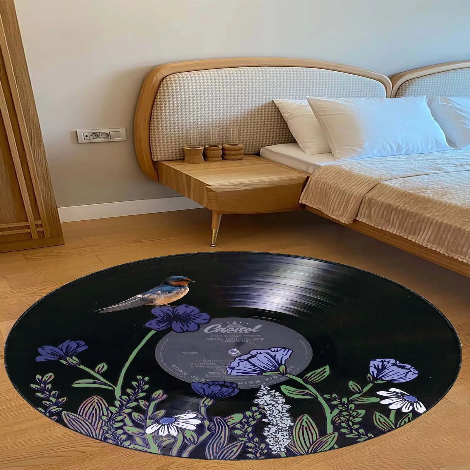 Bird Design Purple Floral Record Album Round Rug Circle Doormat Outdoor Mat Wholesale Soft Flannel Non-slip Carpet Decoration
Bird Design Purple Floral Record Album Round Rug Circle Doormat Outdoor Mat Wholesale Soft Flannel Non-slip Carpet Decoration