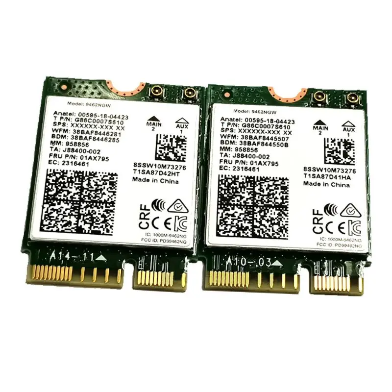 Двухдиапазонный Wi-Fi адаптер для In-tel 9462NGW CNVI NGFF M.2 Key E Прямая поставка
Двухдиапазонный Wi-Fi адаптер для In-tel 9462NGW CNVI NGFF M.2 Key E Прямая поставка