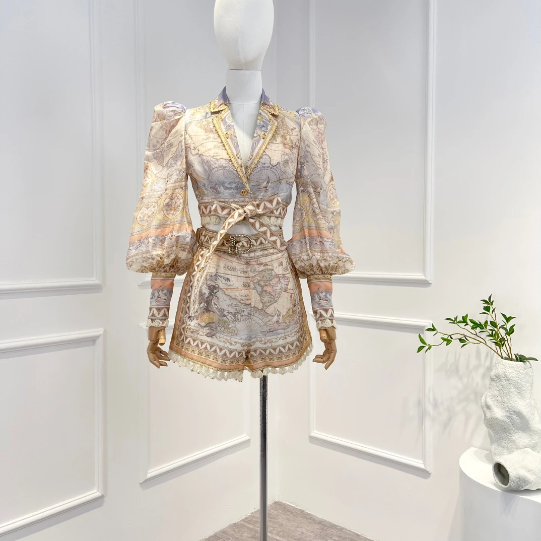 World Map Printing Blouse with Midi Skirt Matching Set 2022 Top Quality Hot Sale Women Clothes
World Map Printing Blouse with Midi Skirt Matching Set 2022 Top Quality Hot Sale Women Clothes