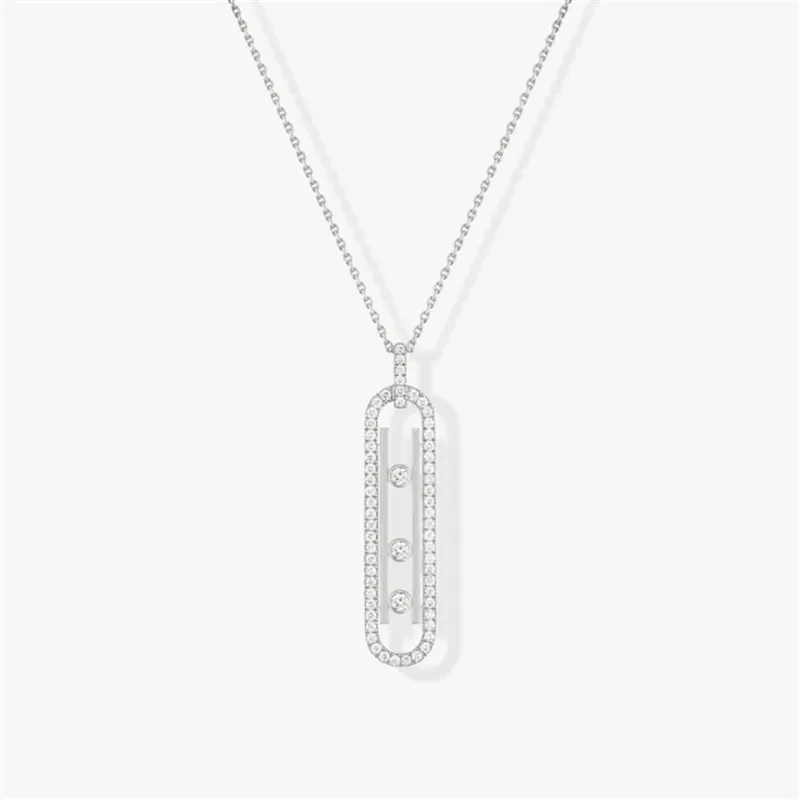 100% 925 Sterling Silver Women's FashionMOVE 10th Necklace. diamond. Luxury Jewelry. beautiful gift
100% 925 Sterling Silver Women's FashionMOVE 10th Necklace. diamond. Luxury Jewelry. beautiful gift