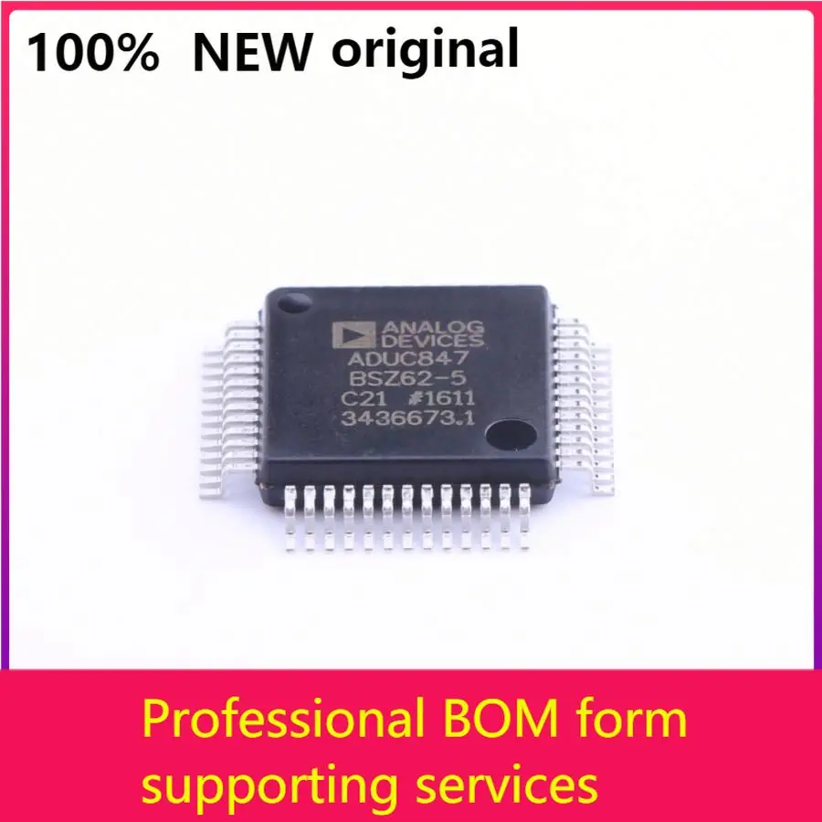 MCU 8-bit 8052 CISC 62KB Flash 3.3V/5V 52-Pin MQFP Tray ADuC847BSZ62-5100% original
MCU 8-bit 8052 CISC 62KB Flash 3.3V/5V 52-Pin MQFP Tray ADuC847BSZ62-5100% original