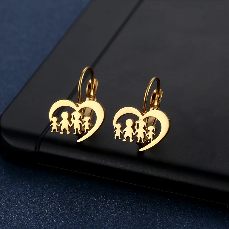 Stainless Steel Stud Earring For Women Man Family Serial Real Heart Gold Color Lover's Engagement Jewelry Drop Shipping
Stainless Steel Stud Earring For Women Man Family Serial Real Heart Gold Color Lover's Engagement Jewelry Drop Shipping