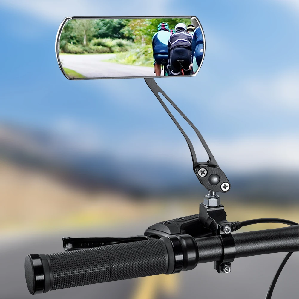 

Зеркало заднего вида для горного и дорожного велосипеда, регулируемый отражатель для руля, алюминиевый сплав, 1 пара