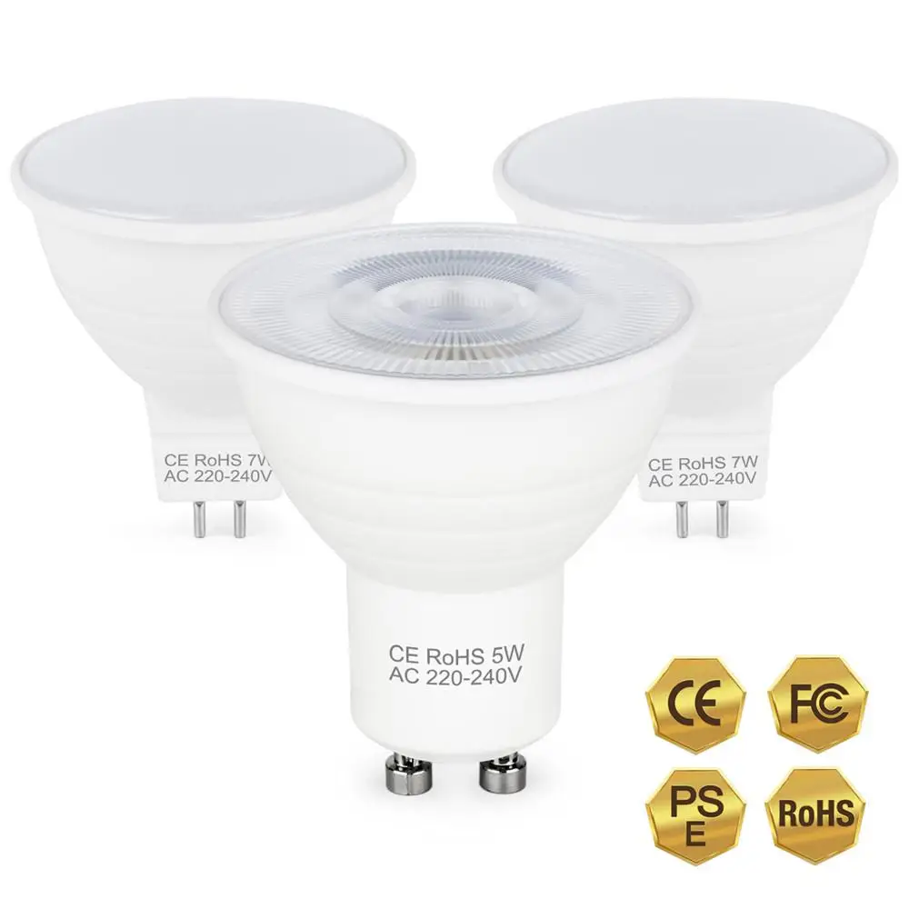 

2835 Smd Lamp Cup 220v Led Bulbs Gu10 Mr16 Led Lamp For Home Party Plastic Package 350lm Night Light Aluminum Energy-saving