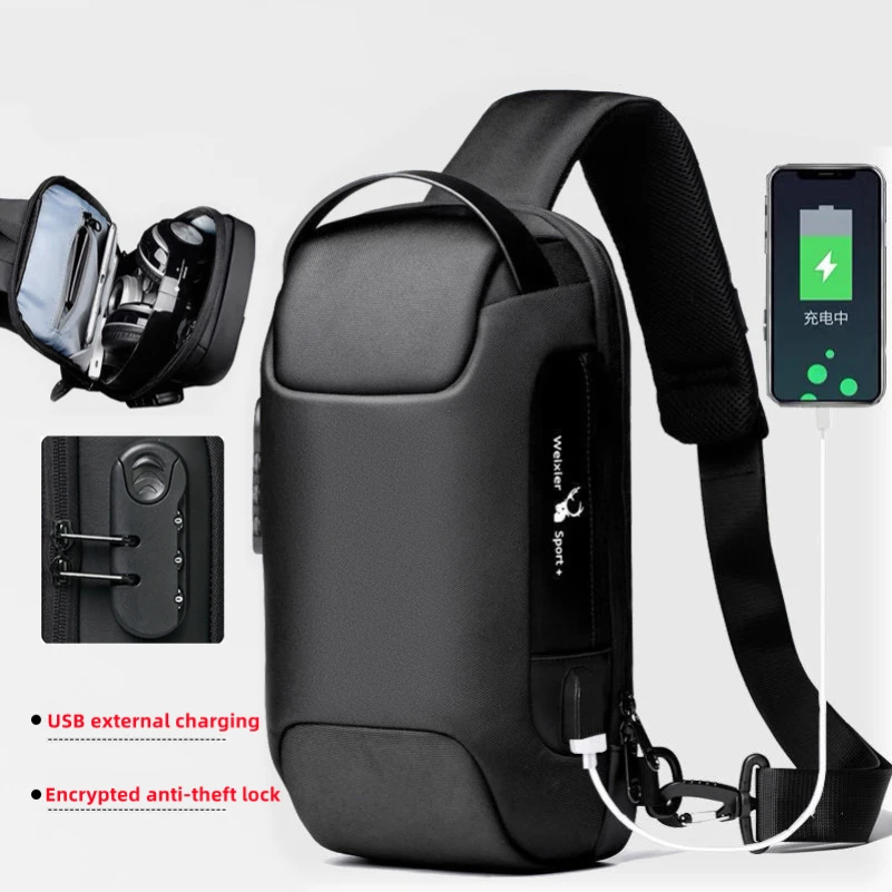 Men's Waterproof Oxford Crossbody Bag Anti-theft Shoulder Sling Multifunction Short Travel Messenger Chest Pack For Male USB
Men's Waterproof Oxford Crossbody Bag Anti-theft Shoulder Sling Multifunction Short Travel Messenger Chest Pack For Male USB