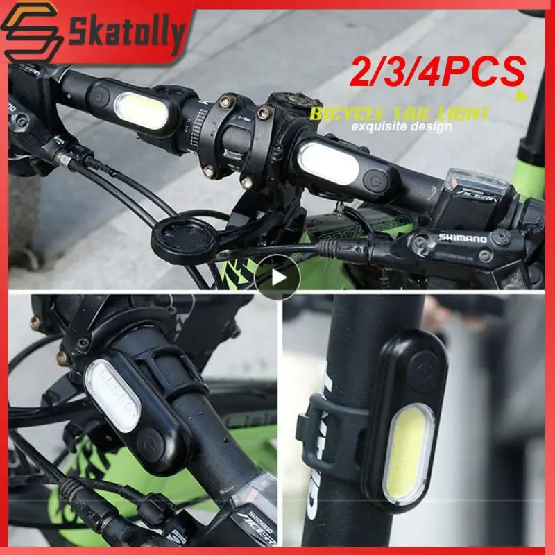 

2/3/4PCS Bike Taillight Powerful Strobe Warning Light Cycling Tail Light Waterproof Small Bicycle Lamp 2023 New
