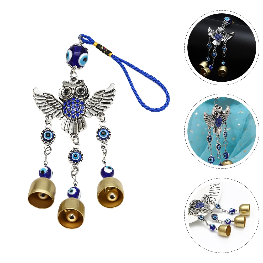 

Hanging Ornament Decor Eye Evil Pendant Wall Wind Chime Owl Turkish Bell Blue Car Lucky Chimes Decoration Gardenmusically Adorn