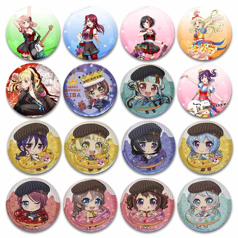 Значки аниме-игры BanG Dream Toyama Kasumi Ushigome Rimi булавки для лацканов одежда воротник
