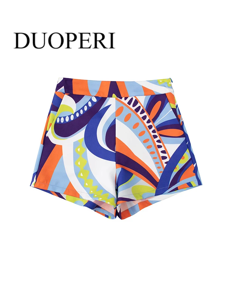 DUOPERI Women Fashion Print Shorts With Pockets High Waist Vintage Zipper Fly Female Trousers Mujer Chic Outfits
DUOPERI Women Fashion Print Shorts With Pockets High Waist Vintage Zipper Fly Female Trousers Mujer Chic Outfits