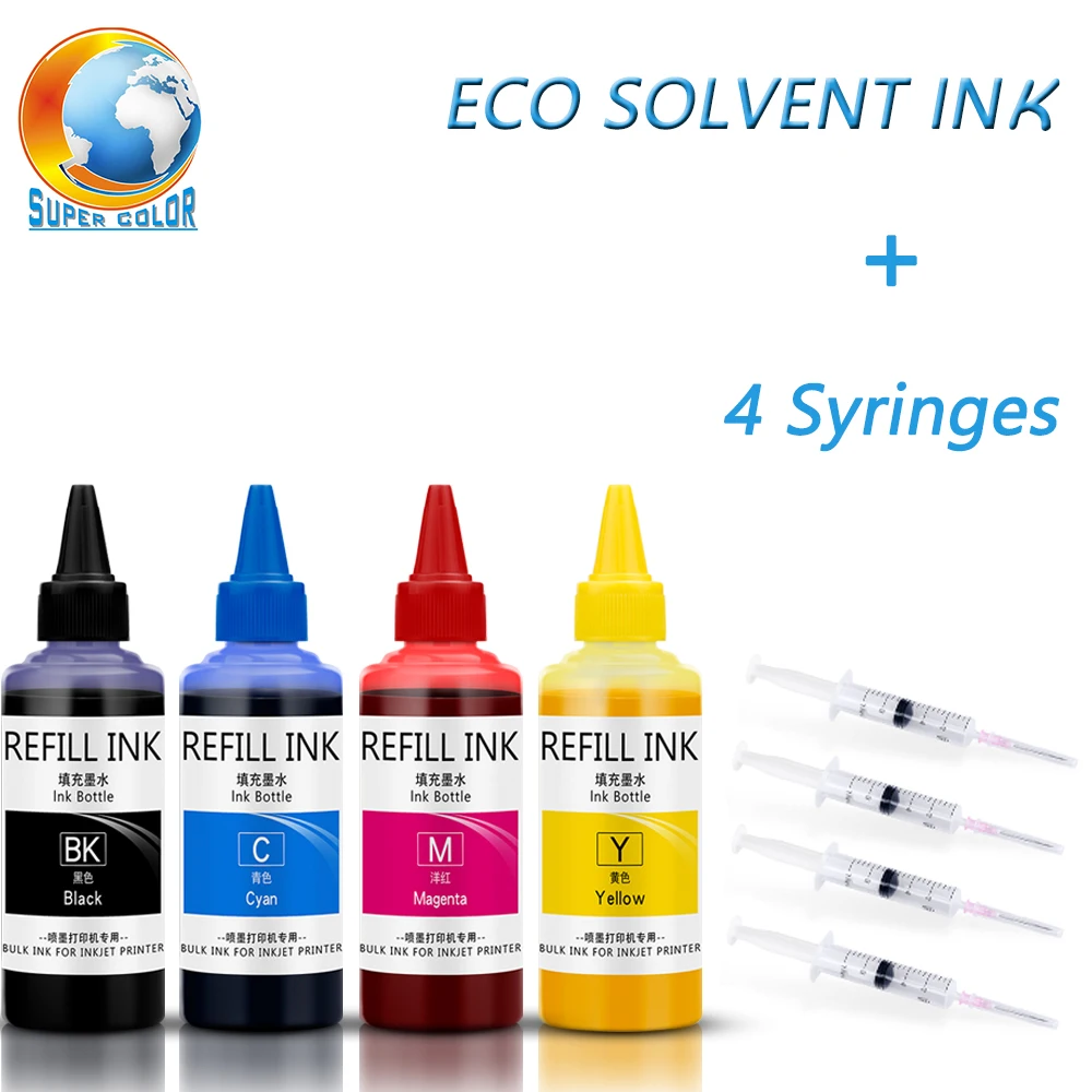 400ML /Set Eco Solvent Ink for Epson for Roland for Mimaki or DX4 DX5 DX6 DX7 Printhead Printer Water Based Refill Ink Kit
400ML /Set Eco Solvent Ink for Epson for Roland for Mimaki or DX4 DX5 DX6 DX7 Printhead Printer Water Based Refill Ink Kit