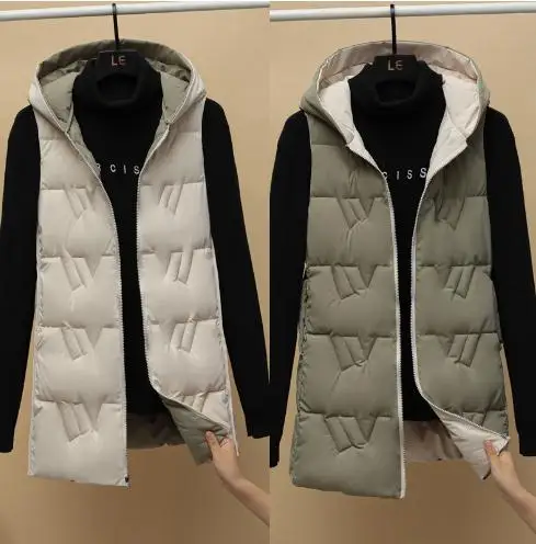 New Autumn And Winter Women Double-Sides Vest Warm Hooded Thick Cotton Padded Vest Jackets Sleeveless Female Waistcoats Jb129
New Autumn And Winter Women Double-Sides Vest Warm Hooded Thick Cotton Padded Vest Jackets Sleeveless Female Waistcoats Jb129