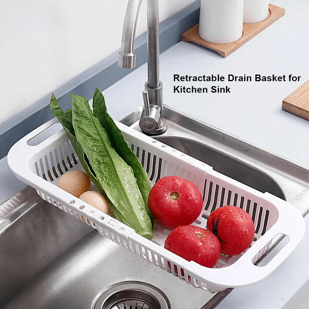 Extendable Drain Basket Plastic Fruits Vegetables Food Over Sink Colander Tableware Drying Rack Kitchen Accessories
Extendable Drain Basket Plastic Fruits Vegetables Food Over Sink Colander Tableware Drying Rack Kitchen Accessories