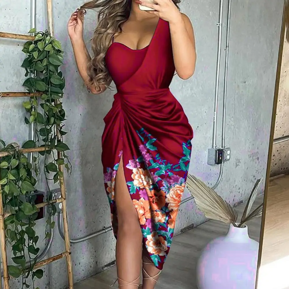 Sequin Stitching Slim Party Dress Formal Dress Floral Print Pleated Summer Slit Hip Wrap Dress for Cocktail Party robe femme été
Sequin Stitching Slim Party Dress Formal Dress Floral Print Pleated Summer Slit Hip Wrap Dress for Cocktail Party robe femme été