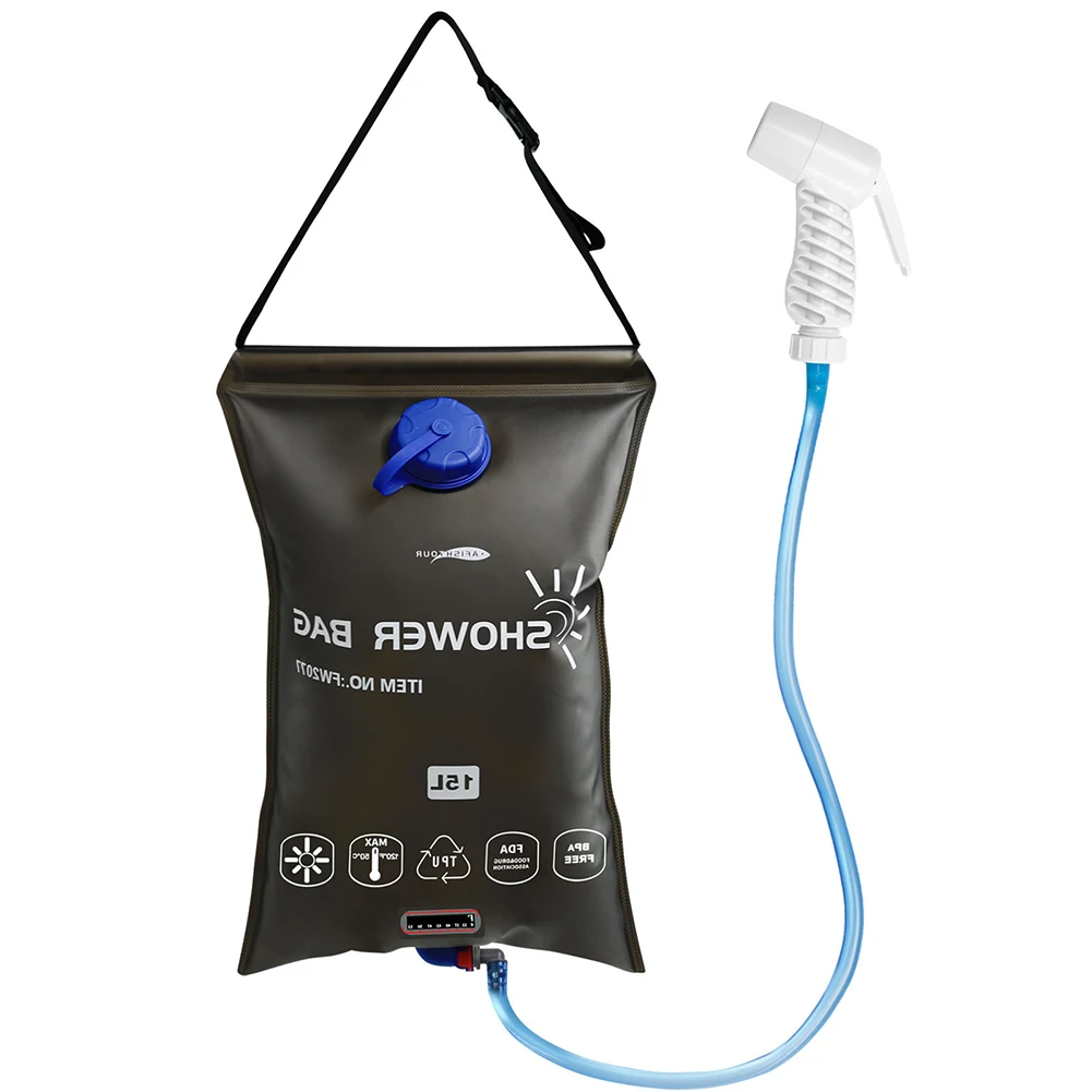 15L Water Bag Collapsible Water Container Portable Camping Shower Bag 95cm Hose Outdoor Water Bags Camping Hiking Supplies
15L Water Bag Collapsible Water Container Portable Camping Shower Bag 95cm Hose Outdoor Water Bags Camping Hiking Supplies