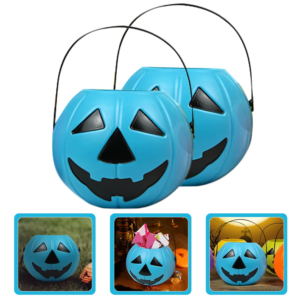 2 Pcs Trick-Or-Treat Bucket Candy Box Sweets Hamper Halloween Pumpkin Handle Outdoor Hdpe Child Basket Blue
2 Pcs Trick-Or-Treat Bucket Candy Box Sweets Hamper Halloween Pumpkin Handle Outdoor Hdpe Child Basket Blue