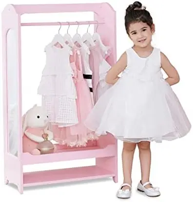 Windsor Wooden Dress Up Storage Kids Costume Organizer Center Open Hanging Armoire Closet Unit Furniture with Hooks and Mirror -
Windsor Wooden Dress Up Storage Kids Costume Organizer Center Open Hanging Armoire Closet Unit Furniture with Hooks and Mirror -