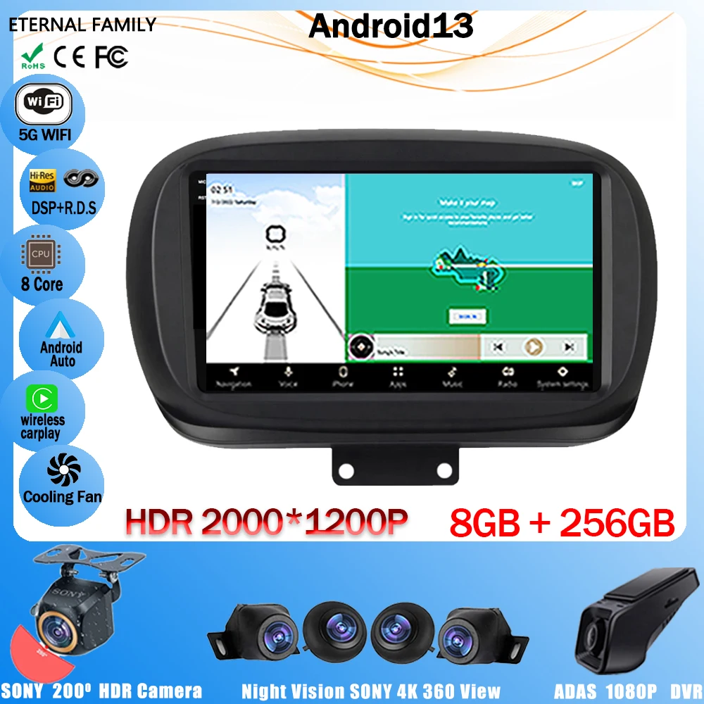 Автомобильный Android 13 для Fiat 500X 2014-2020 головное устройство Автомобильное Стерео Радио мультимедийный видеоплеер навигация Carplay автомобильное GPS головное устройство
Автомобильный Android 13 для Fiat 500X 2014-2020 головное устройство Автомобильное Стерео Радио мультимедийный видеоплеер навигация Carplay автомобильное GPS головное устройство