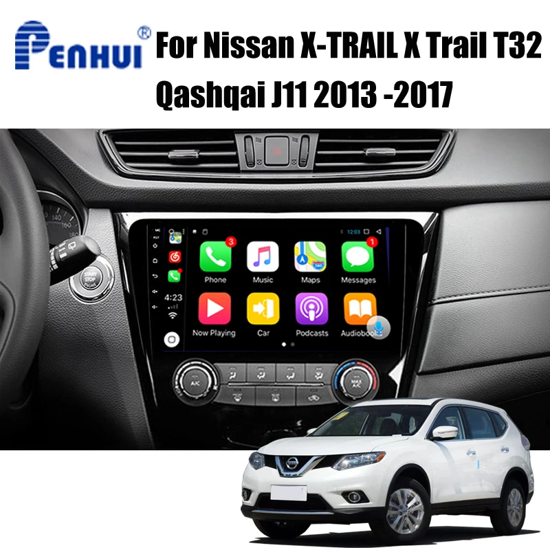 

Автомобильный DVD-плеер для Nissan X-TRAIL X Trail T32 Qashqai J11 2013 2014, автомобильное радио, аудио, видео, мультимедийная навигация, GPS-плеер Android