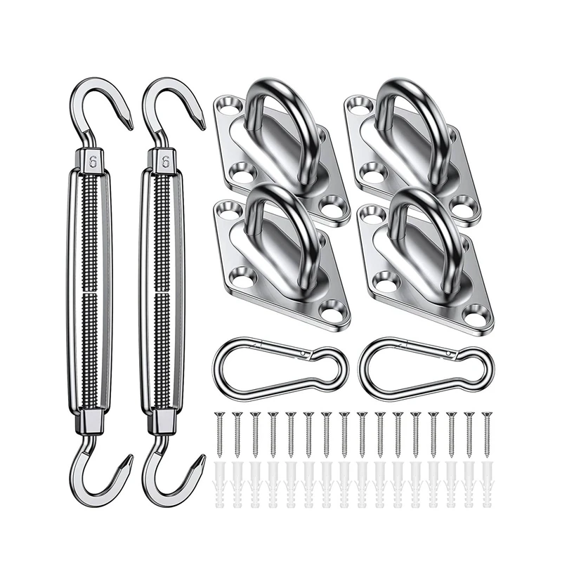 HOT-M6 Heavy Duty Sun Shade Sail Fixing Kit,Stainless Steel Installation Hardware For Outdoor Rectangular Square Shade Sails
HOT-M6 Heavy Duty Sun Shade Sail Fixing Kit,Stainless Steel Installation Hardware For Outdoor Rectangular Square Shade Sails