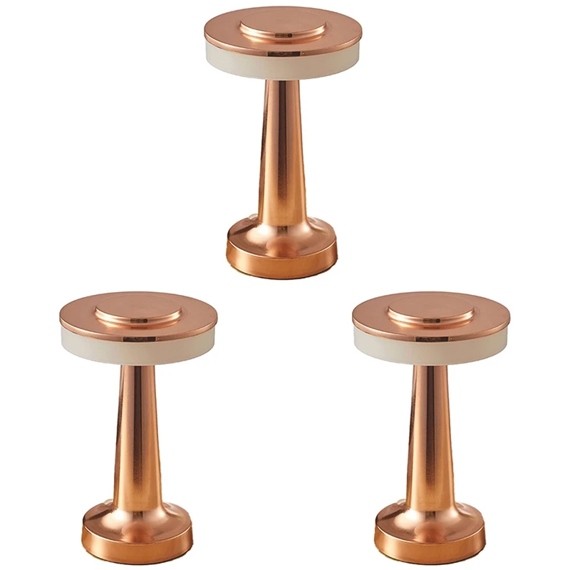 3X Touch LED Rechargeable Table Lamp Dining Table Bar Table Lamp Outdoor Small Night Lamp Decorative Table Lamp,Bronze 
3X Touch LED Rechargeable Table Lamp Dining Table Bar Table Lamp Outdoor Small Night Lamp Decorative Table Lamp,Bronze