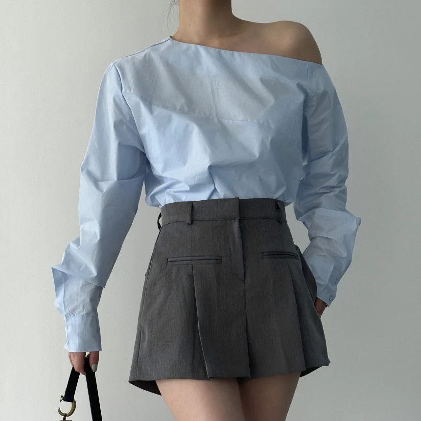 Elegant Women Skew Collar Full Sleeve Shirts Blouses 2023 New Spring Summer Casual Loose Korean OL Shirt Female Ladies Tops WB23
Elegant Women Skew Collar Full Sleeve Shirts Blouses 2023 New Spring Summer Casual Loose Korean OL Shirt Female Ladies Tops WB23