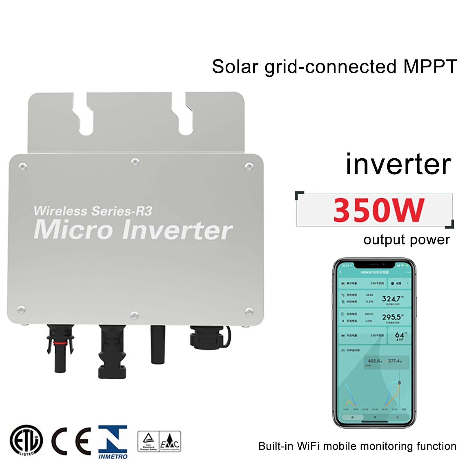 300W 36V Solar Inverter MPPT On Grid Tie Inverter Convertor Inversor Microinverter DC 36V To AC120/230V For PV Solar Panel
300W 36V Solar Inverter MPPT On Grid Tie Inverter Convertor Inversor Microinverter DC 36V To AC120/230V For PV Solar Panel