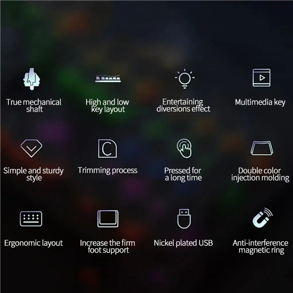 Gaming Mechanical Keyboard Punk Round Backlit Keypad 180mA Replaceable USB Wired Key Board Keypad Laptop Desktop
Gaming Mechanical Keyboard Punk Round Backlit Keypad 180mA Replaceable USB Wired Key Board Keypad Laptop Desktop