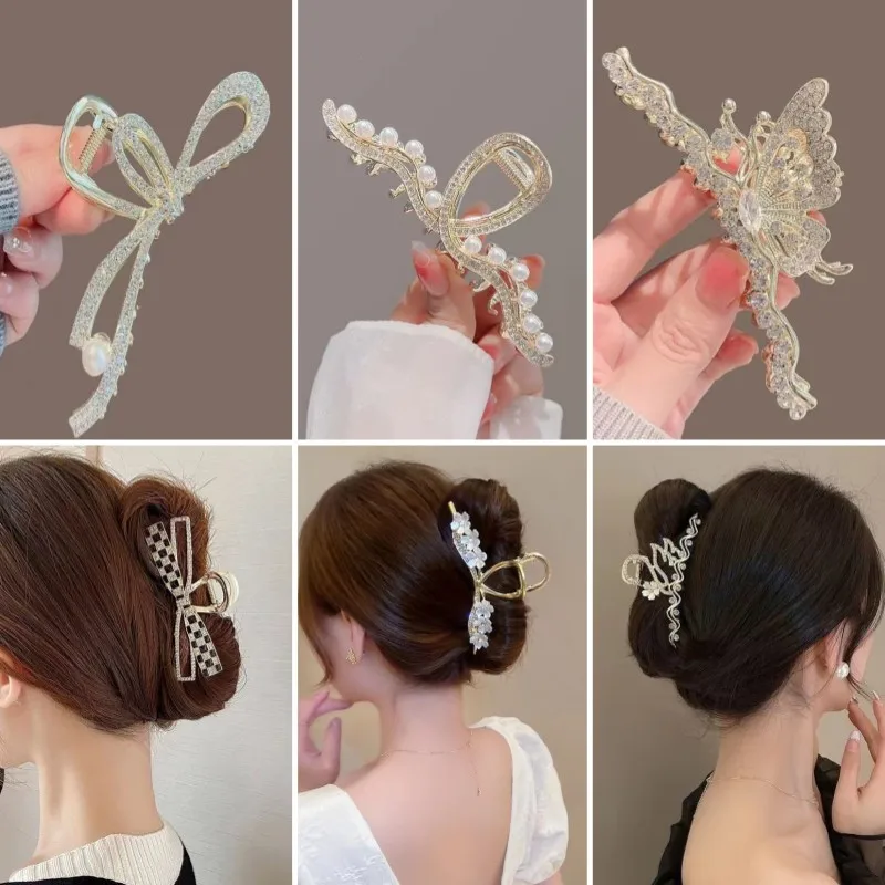 Kiss Jewelry Women Luxury Rhinestone Pearl Hollow Geometric Hair Clips Metal Hair Claw Hairpin Korean Fashion Hair Accessories
Kiss Jewelry Women Luxury Rhinestone Pearl Hollow Geometric Hair Clips Metal Hair Claw Hairpin Korean Fashion Hair Accessories