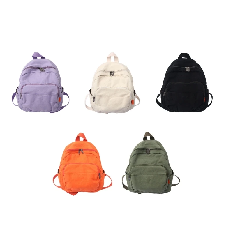 

2023 New School Backpack Canvas Bookbag Laptop Backpacks for Teenagers Youth School Bag Travel Rucksack Student Casual Daypack