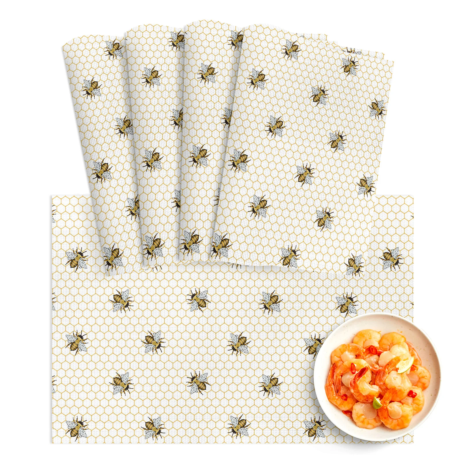 4/6Pcs Table Mat Plaid Bee Insect Geometry Bowl Pad Coaster Set PVC Dining Table Placemats Home Decoration Kitchen Accessories
4/6Pcs Table Mat Plaid Bee Insect Geometry Bowl Pad Coaster Set PVC Dining Table Placemats Home Decoration Kitchen Accessories
