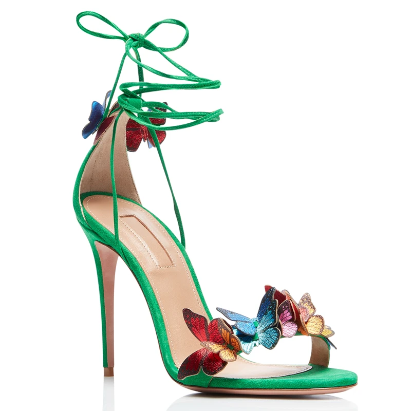 Summer Sexy Stiletto Heel Sandals Sweet Suede Ankle Strap Butterfly Peep Toe Sandals New Women Party Floral Shoes 2022
Summer Sexy Stiletto Heel Sandals Sweet Suede Ankle Strap Butterfly Peep Toe Sandals New Women Party Floral Shoes 2022