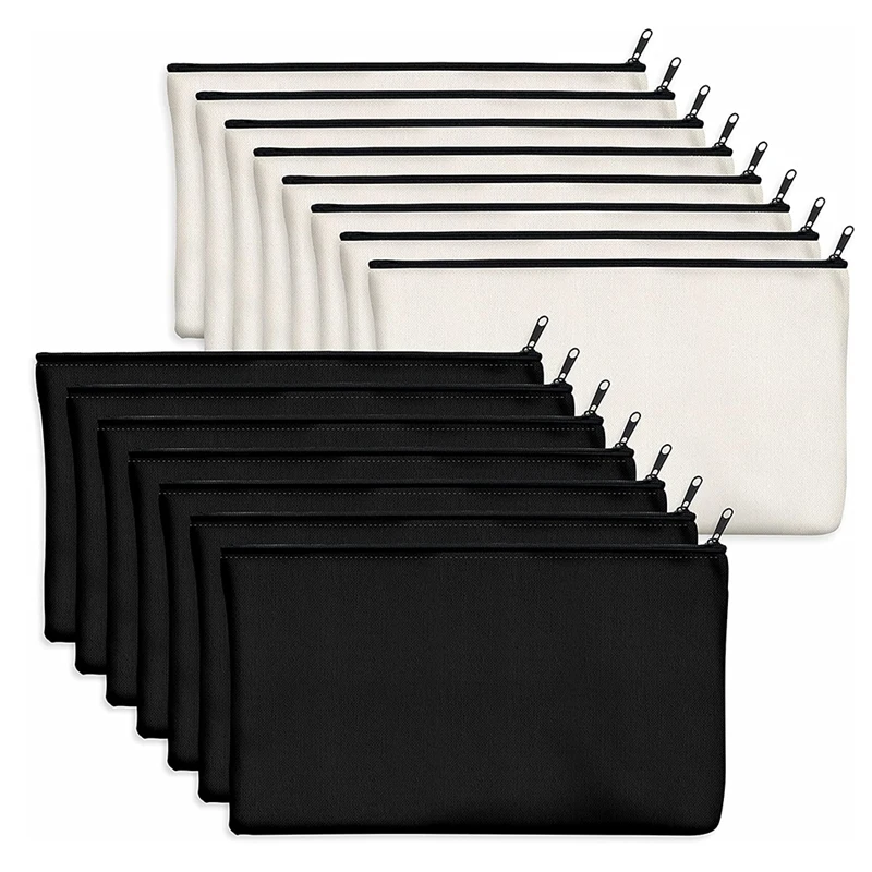 15Pcs Blank Canvas DIY Craft Zipper Bags Pouches Pencil Case for Makeup Toiletry Stationary Storage 8.3 X 4.7 Inch
15Pcs Blank Canvas DIY Craft Zipper Bags Pouches Pencil Case for Makeup Toiletry Stationary Storage 8.3 X 4.7 Inch