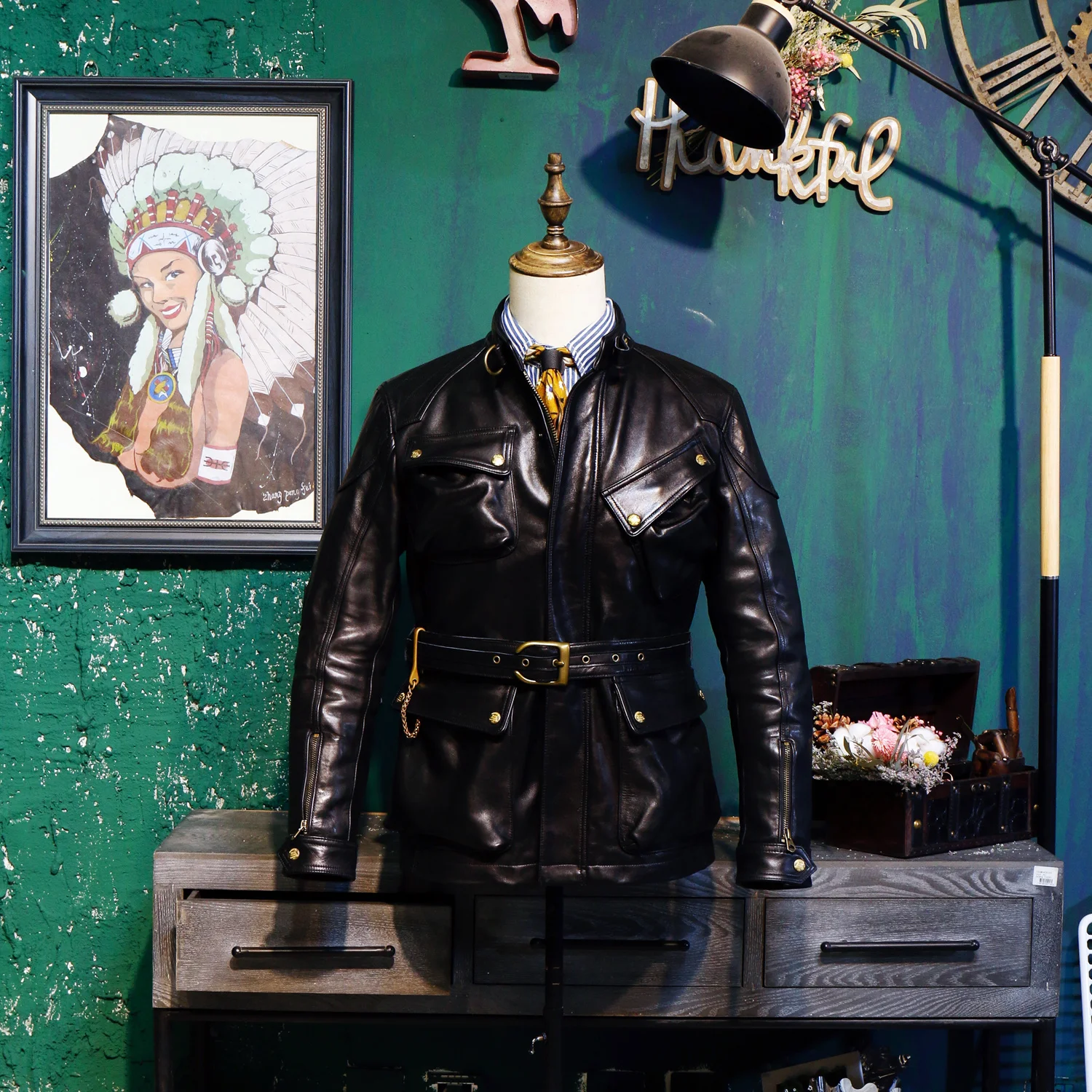 CDJ-66 RockCanRoll Cidu US Size Super Top Quality Army Genuine Italian Cow Leather Long M65 Coat Cowhide Safari Jacket
CDJ-66 RockCanRoll Cidu US Size Super Top Quality Army Genuine Italian Cow Leather Long M65 Coat Cowhide Safari Jacket