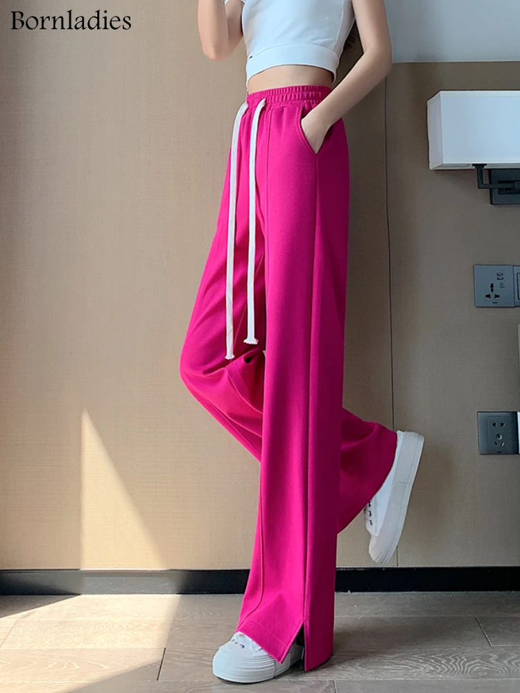 Bornladies 2022 Streetwear Women Sports Pants Summer Versatile high waist Wide Leg Straight Casual Trouser
Bornladies 2022 Streetwear Women Sports Pants Summer Versatile high waist Wide Leg Straight Casual Trouser