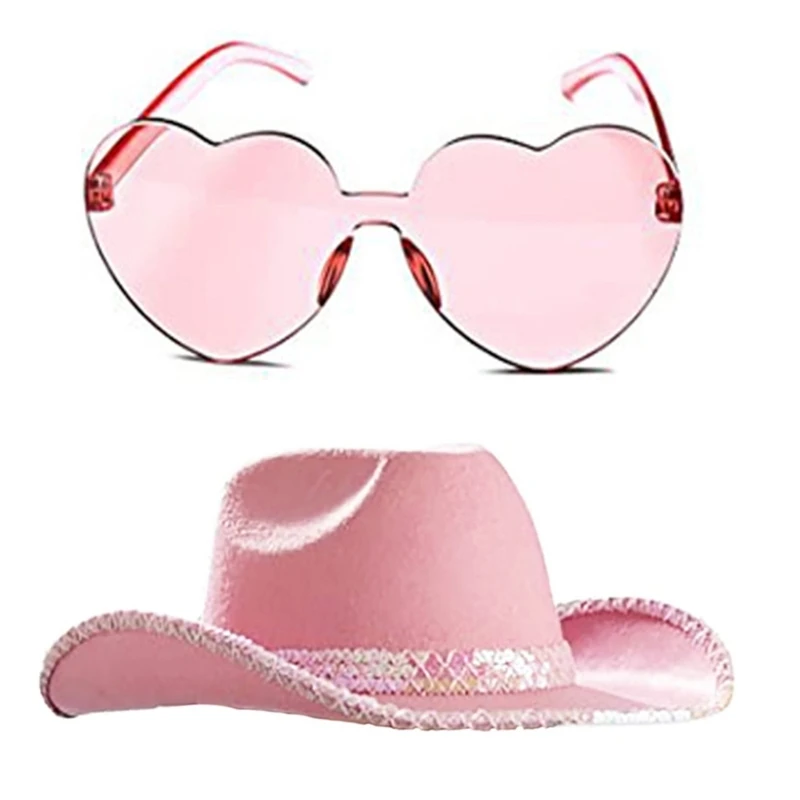 

Ковбойские шляпы, розовая шляпа-федора, дискотека, шляпа для девочек, уличная повседневная шляпа для женщин, Прямая доставка