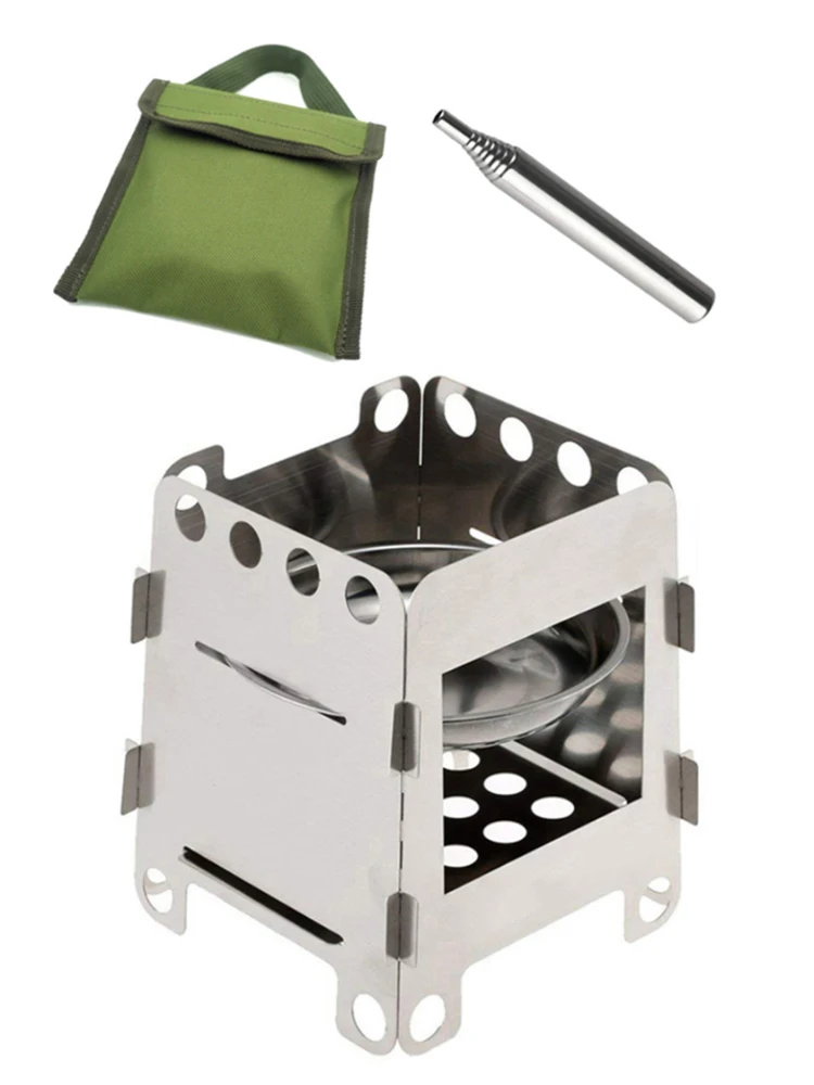 Stainless Steel Firewood Stove Card Furnace Tray Blowing Torch Outdoor Camping Burner Gas Strong Cookware Supplies Fire 
Stainless Steel Firewood Stove Card Furnace Tray Blowing Torch Outdoor Camping Burner Gas Strong Cookware Supplies Fire